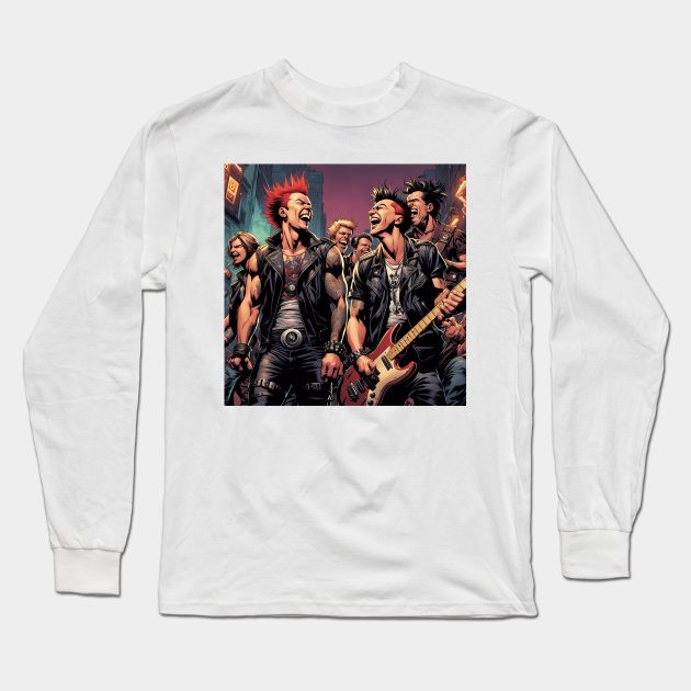 Punk Rockers Long Sleeve T-Shirt by Colin-Bentham